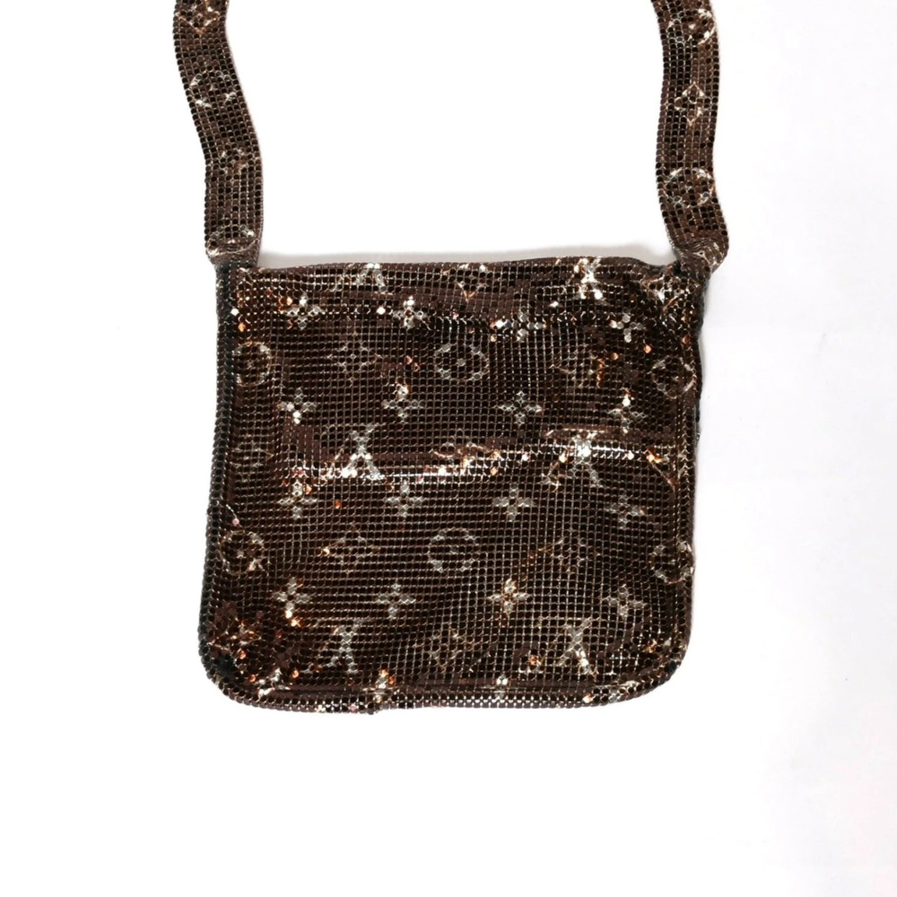LOUIS VUITTON Monogram Mesh Francis Shoulder Bag Gold